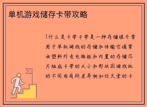 单机游戏储存卡带攻略
